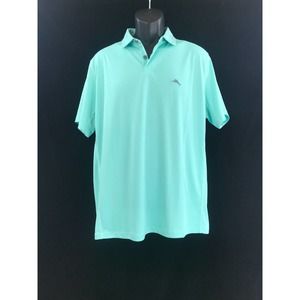 Men's green polyester polo shirt Tommy Bahama UPF 30 M New